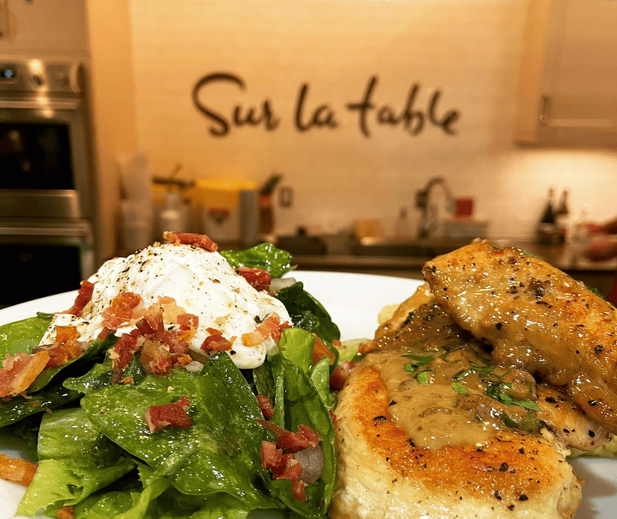 a cooking class at Sur La Table