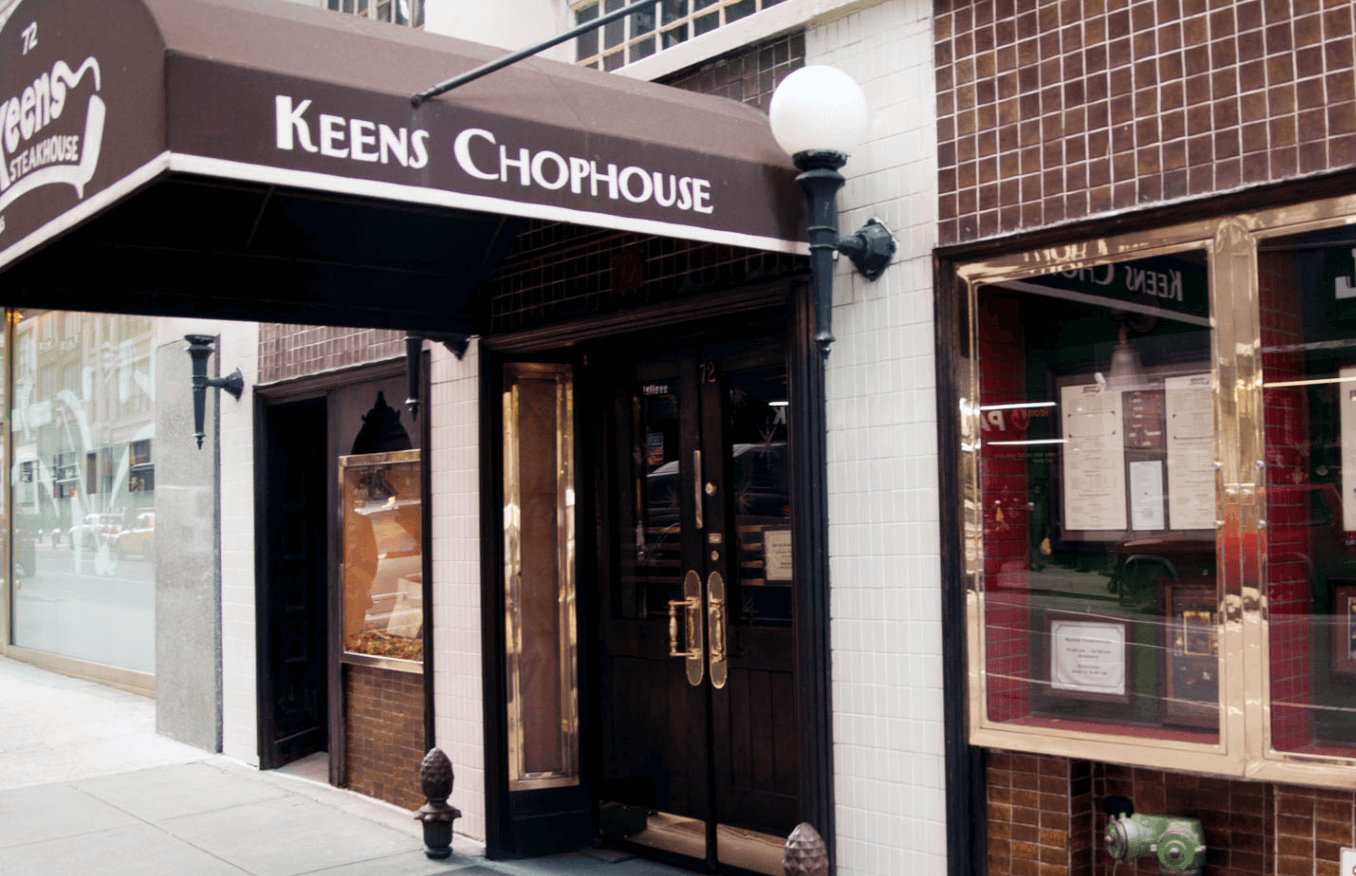 Keens Steakhouse is a New York institution known for its rich history and classic steakhouse fare