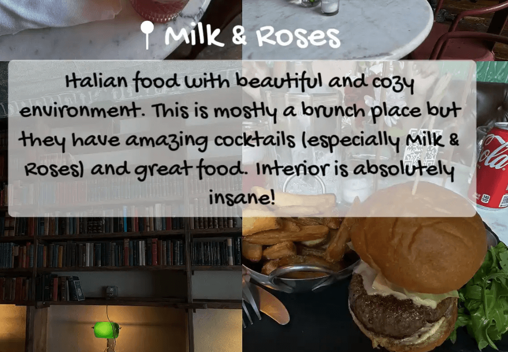 Milk Roses offers a picturesque setting with its cozy and beautifully designed interior