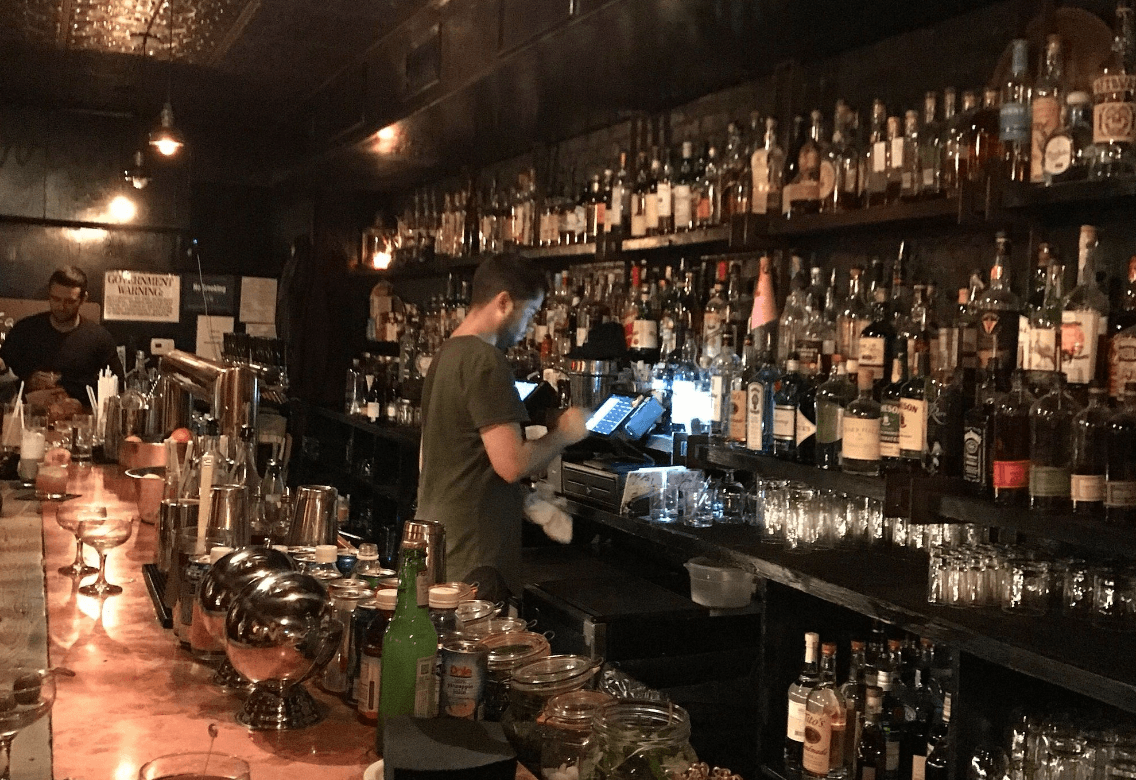 The Garret offers a speakeasy vibe with a creative cocktail menu